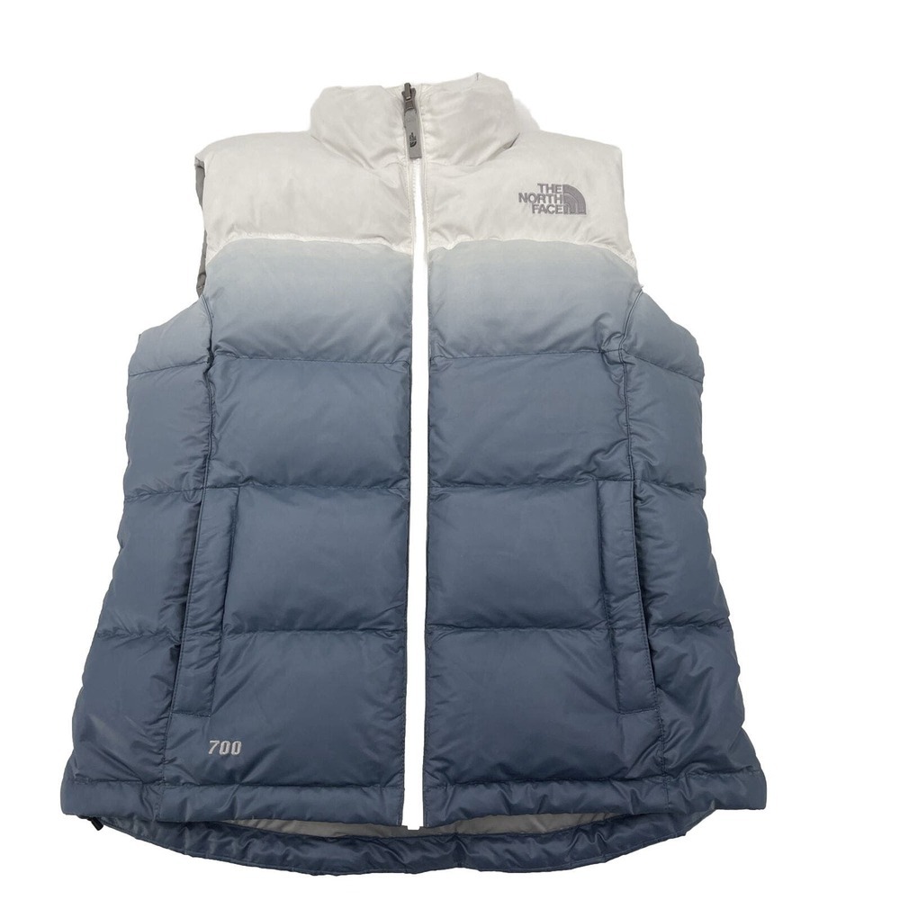 The‎ North Face 700 Down Fill Ombre Puffer Vest Womens Small Blue